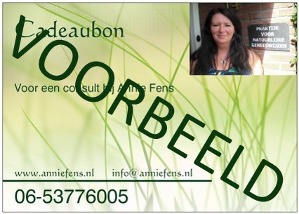 Cadeaubon voorbeeld
